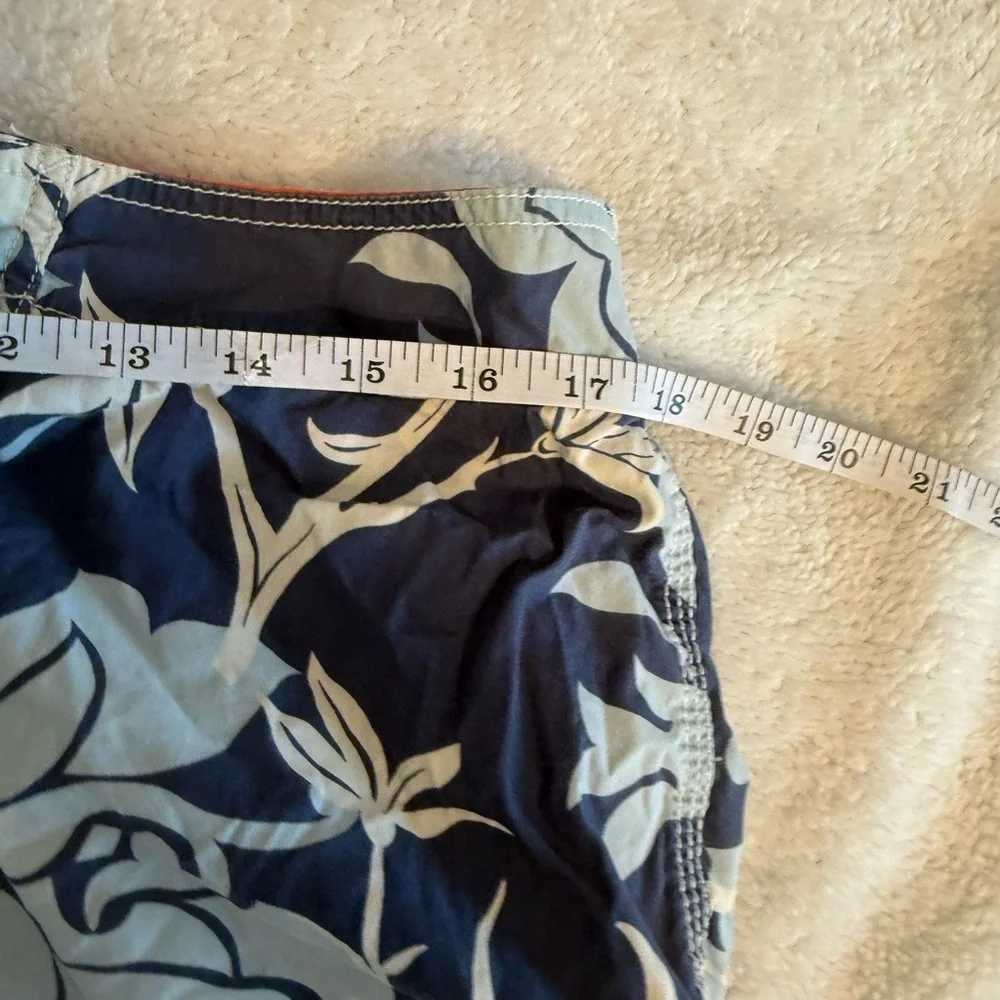 J. Crew Navy and Cream Floral Board Shorts
